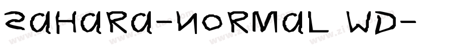 Sahara-Normal Wd字体转换